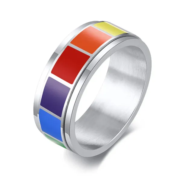 Anxiety Rings*Boogzel Clothing Spinner Ring Rainbow