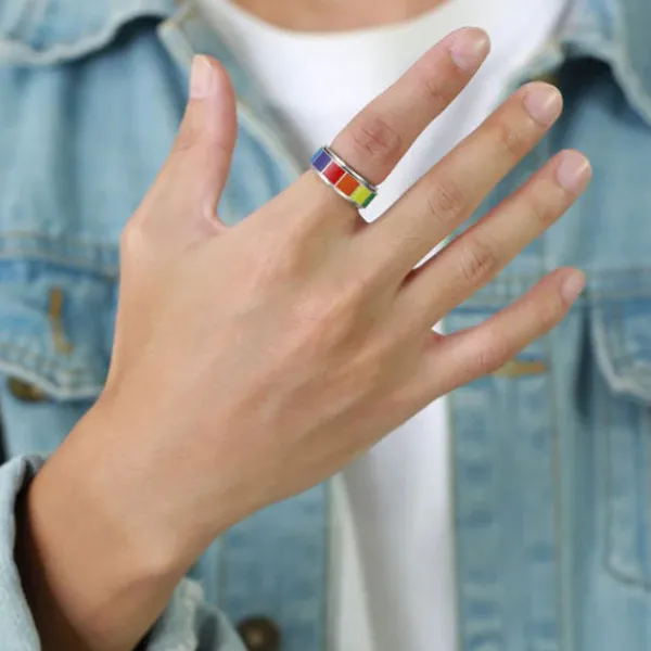 Anxiety Rings*Boogzel Clothing Spinner Ring Rainbow