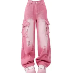 Jeans*Boogzel Clothing Rebel Cargo Jeans in Pink