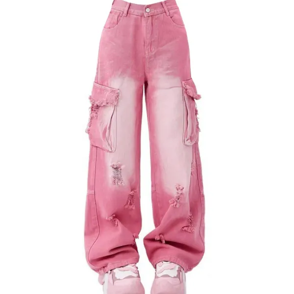 Jeans*Boogzel Clothing Rebel Cargo Jeans in Pink