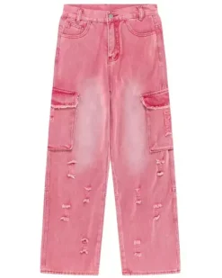 Jeans*Boogzel Clothing Rebel Cargo Jeans in Pink