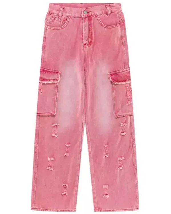 Jeans*Boogzel Clothing Rebel Cargo Jeans in Pink