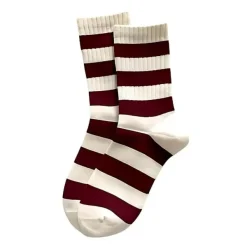 Socks*Boogzel Clothing Red & Beige Striped Socks