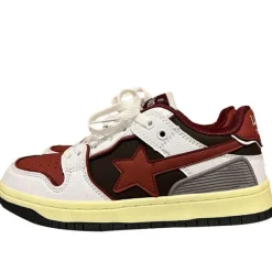Classics|Aesthetic Sneakers*Boogzel Clothing Red & Grey Shooting Star Sneakers White/red