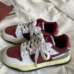 Classics|Aesthetic Sneakers*Boogzel Clothing Red & Grey Shooting Star Sneakers White/red