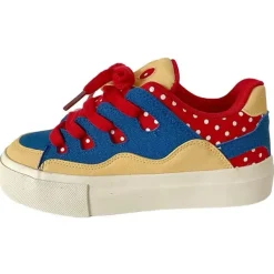 Aesthetic Sneakers*Boogzel Clothing Red Polka Dot Skater Sneakers Red/blue
