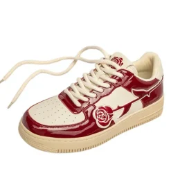 Aesthetic Sneakers*Boogzel Clothing Rose Aesthetic Sneakers Red