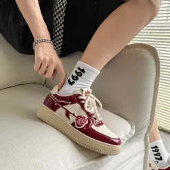 Aesthetic Sneakers*Boogzel Clothing Rose Aesthetic Sneakers Red