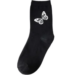 Socks*Boogzel Clothing Reflective Butterfly Socks Black