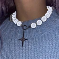 Necklaces & Chokers*Boogzel Clothing Reflective Pearl Necklace