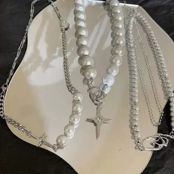 Necklaces & Chokers*Boogzel Clothing Reflective Pearl Necklace