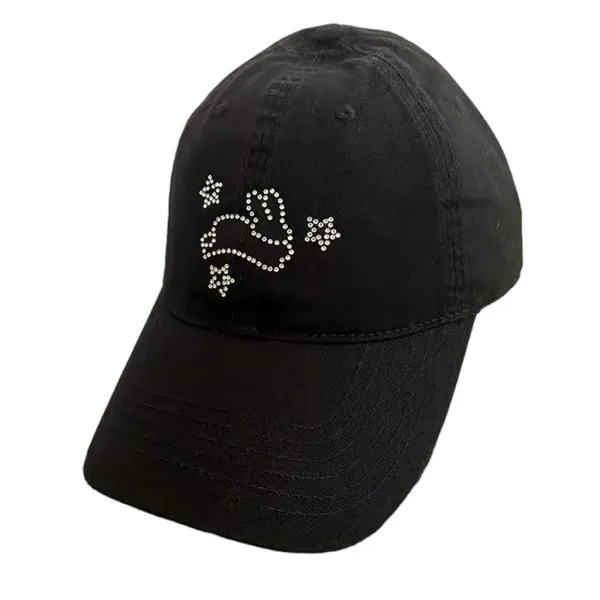Hats*Boogzel Clothing Rhinestone Bunny Y2K Cap