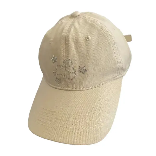 Hats*Boogzel Clothing Rhinestone Bunny Y2K Cap
