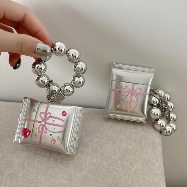 Other|Iphone Cases*Boogzel Clothing Rhinestone DIY Bow AirPods Case Silver
