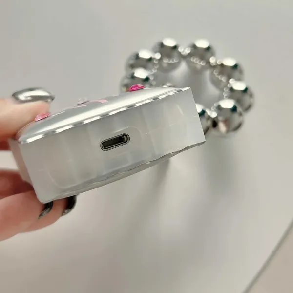 Other|Iphone Cases*Boogzel Clothing Rhinestone DIY Bow AirPods Case Silver