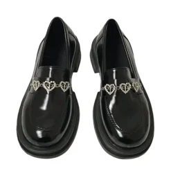 Classics|Boots / Platform Boots*Boogzel Clothing Rhinestone Heart Loafers