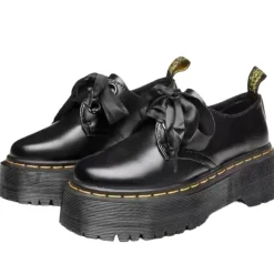 Classics|Boots / Platform Boots*Boogzel Clothing Ribbon-Laced Chunky Platform Boots Black
