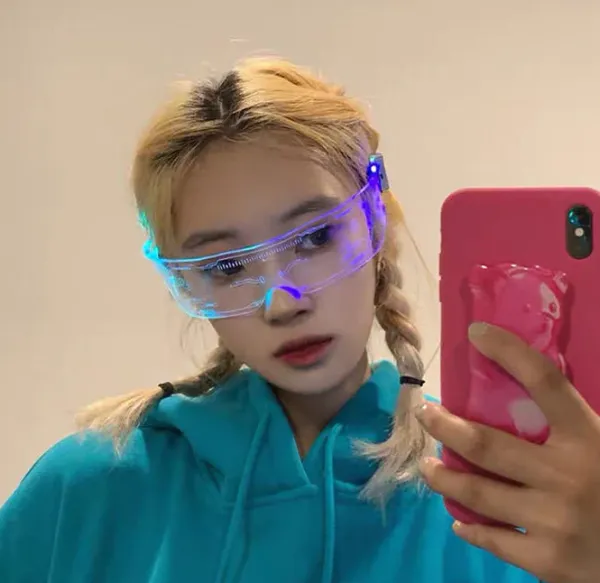Sunglasses*Boogzel Clothing Robo Babe LED Sunglasses Multi