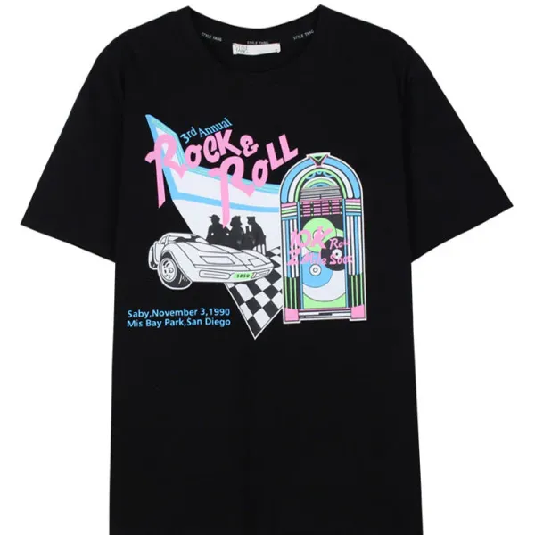 Aesthetic T-Shirts & Graphic Tees*Boogzel Clothing Rock N' Roll T-Shirt Black