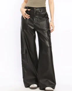 Pants & Trousers*Boogzel Clothing Rock The Scene Leather Trousers Black