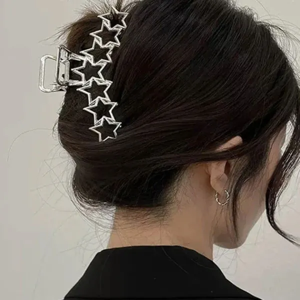 Hair Accessories*Boogzel Clothing Rock The Scene Star Hair Claw Silver