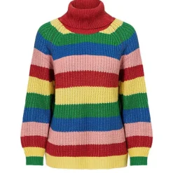 Sweaters*Boogzel Clothing Roll Neck Rainbow Jumper Multi