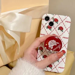 Iphone Cases*Boogzel Clothing Rose Argyle iPhone Case Red/white