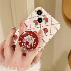 Iphone Cases*Boogzel Clothing Rose Argyle iPhone Case Red/white
