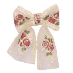Hair Accessories*Boogzel Clothing Rose Embroidery Lace Hair Bow