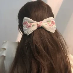 Hair Accessories*Boogzel Clothing Rose Embroidery Lace Hair Bow
