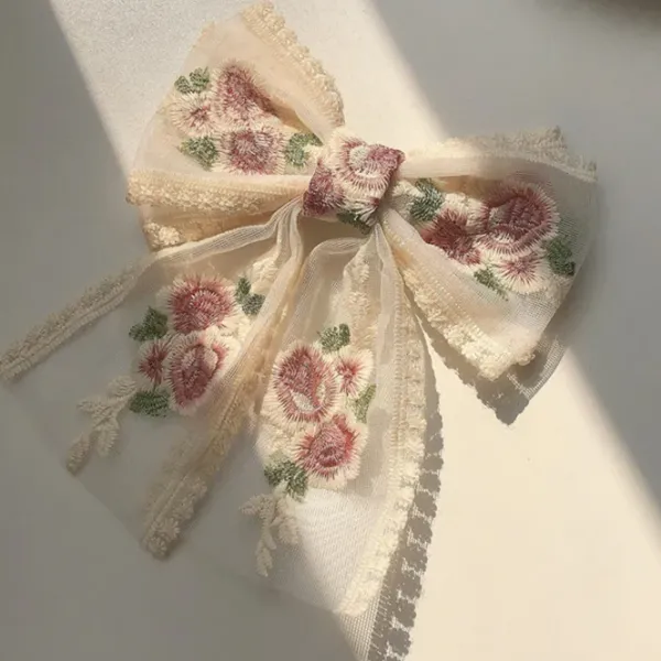 Hair Accessories*Boogzel Clothing Rose Embroidery Lace Hair Bow