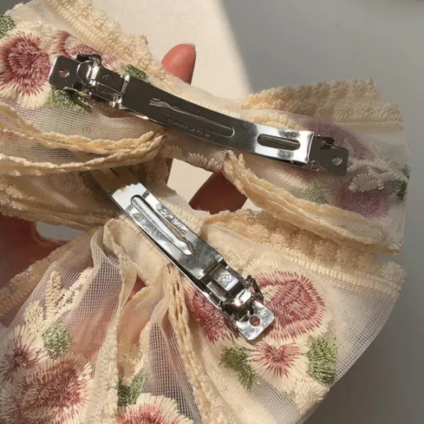 Hair Accessories*Boogzel Clothing Rose Embroidery Lace Hair Bow
