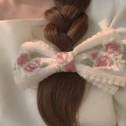Hair Accessories*Boogzel Clothing Rose Embroidery Lace Hair Bow