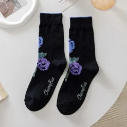 Socks*Boogzel Clothing Roses Embroidery Socks