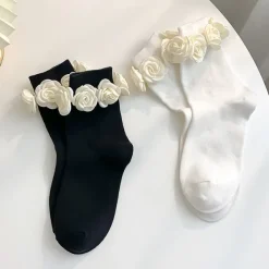 Socks*Boogzel Clothing Roses Ribbed Socks