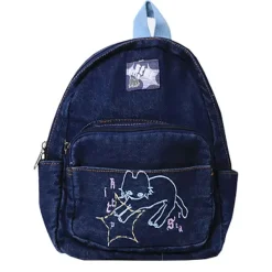Bags & Purses*Boogzel Clothing 90's Aesthetic Denim Backpack Blue