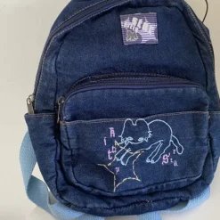 Bags & Purses*Boogzel Clothing 90's Aesthetic Denim Backpack Blue