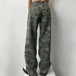 Jeans*Boogzel Clothing 90's Camouflage Cargo Jeans Green