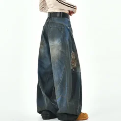 Jeans*Boogzel Clothing 90s Distressed Baggy Jeans Blue
