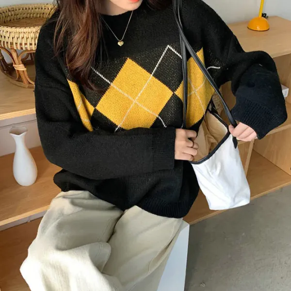 Sweaters|Argyle Sweaters & Vests*Boogzel Clothing 80's Grandma Argyle Sweater