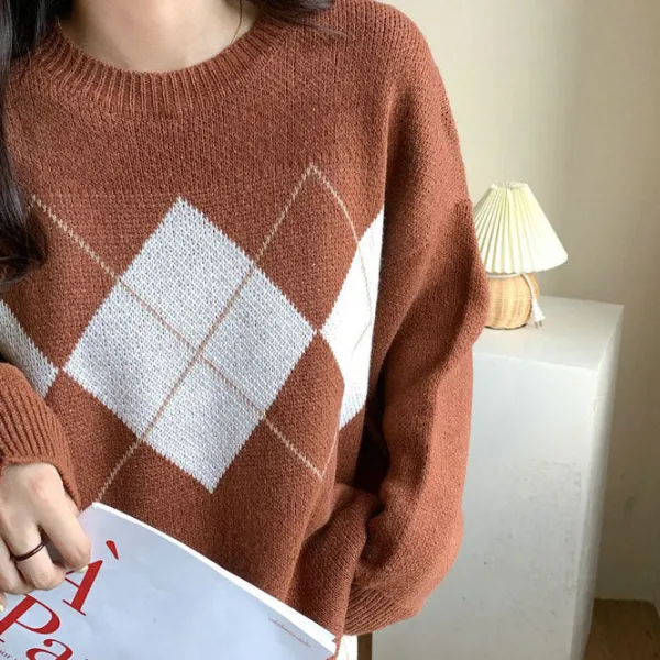 Sweaters|Argyle Sweaters & Vests*Boogzel Clothing 80's Grandma Argyle Sweater
