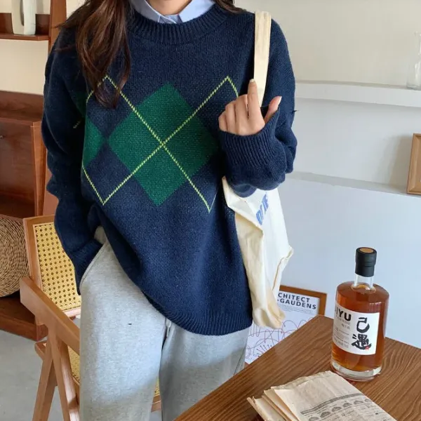Sweaters|Argyle Sweaters & Vests*Boogzel Clothing 80's Grandma Argyle Sweater