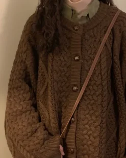 Knit Cardigans*Boogzel Clothing 80's Grandma Collar Cardigan