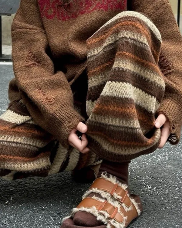 Pants & Trousers*Boogzel Clothing 80's Grandma Pants in Brown