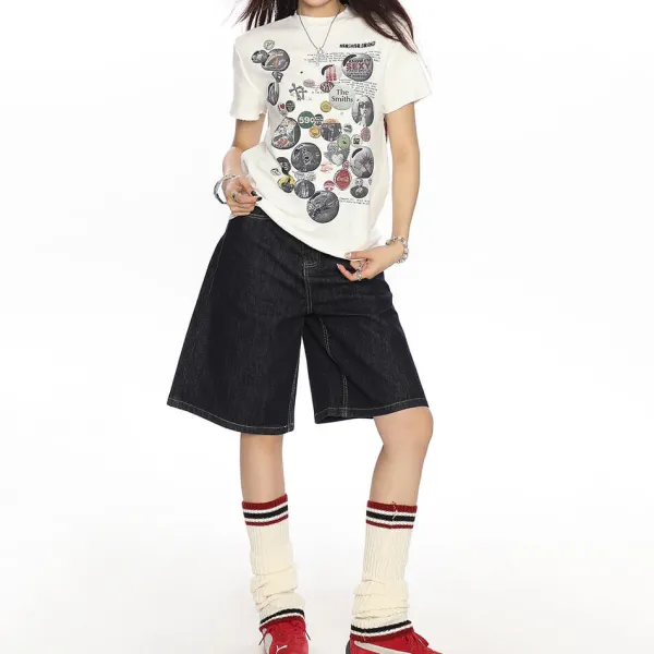 Aesthetic T-Shirts & Graphic Tees*Boogzel Clothing 2000s Kid Pin Graphic T-Shirt White