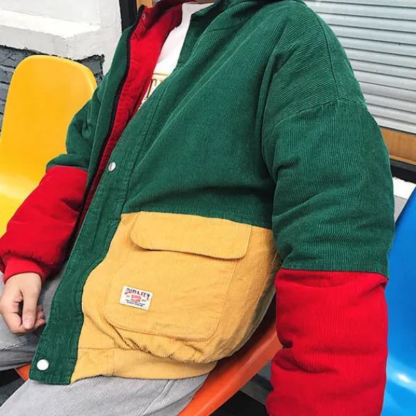 Coats & Jackets*Boogzel Clothing 90s Kids Corduroy Hooded Jacket