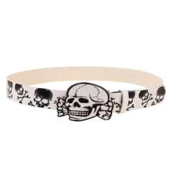 Belts & Chains*Boogzel Clothing 2000s Style Skull Belt Silver/pink