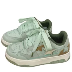 Aesthetic Sneakers*Boogzel Clothing Sage Aesthetic Star Sneakers Green