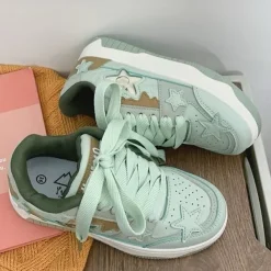 Aesthetic Sneakers*Boogzel Clothing Sage Aesthetic Star Sneakers Green