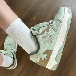 Aesthetic Sneakers*Boogzel Clothing Sage Aesthetic Star Sneakers Green